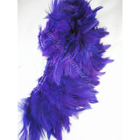 Purple Rooster Hackle Feathers Strung 4-5 Inch per ounce (28 grams)