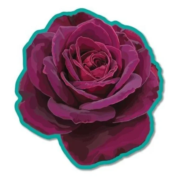 Purple Rose Car Sticker Phone Decal Water Bottle Stickers Car Decals ...