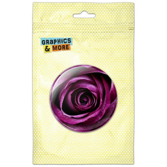 Purple Rose Refrigerator Button Magnet