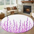 thumbnail image 1 of Purple Round Area Rug 5Ft Washable Circle Rugs for Living Room Bedroom, Polka Dots Watercolor Abstract Art Non-Slip Carpet Floor Mats Indoor Outdoor Carpet Runner Aesthetic Home Decor, 1 of 8