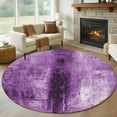 thumbnail image 1 of Purple Round Area Rug 7 FT,Non Slip Living Room Area Carpet,Retro Oil Painting Modern Abstract Art Aesthetics Washable Soft Circular Rug Floor Carpet for Bedside Office Play Room Classroom, 1 of 9
