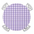 thumbnail image 1 of Purple Round Tablecloth for 36-44 Inch Tables,Fitted Table Cover with Elastic Edge,Country French Rustic Buffalo Plaid Modern Art Waterproof Outdoor Table Cloth Protector for Patio Garden Dinner, 1 of 9