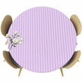 thumbnail image 1 of Purple Round Tablecloth, Fitted Table Cover with Elastic for 45"-54" Round Tables, Geometric Vertical Striped Solid Rainbow Table Cloth Outdoor Indoor Dinning Party Waterproof Tablecloths, 1 of 7