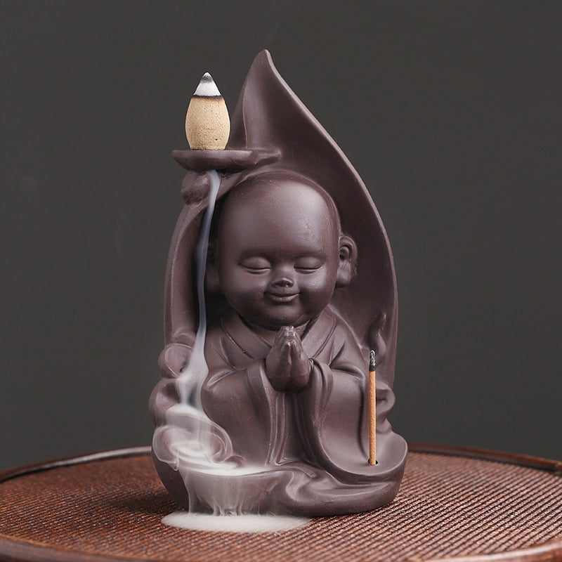 Purple Sand Urine Boy Backflow Incense Burner Creative Incense Burner Holder Office Home Zen Censer Aromatherapy Stove Ornaments