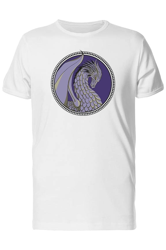 Purple Scaled Dragon Logo T-Shirt Men -Image by Shutterstock, Male x-Large