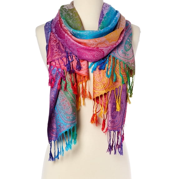 Women’s Scarf Lightweight Silk Feel Shawl Wrap Winter Fashion Stole Elegant Soft Acrylic Neck Scarf for Women Teens Ladies