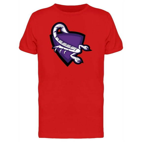 Purple  Scorpion With Shield  T-Shirt Men -Image by Shutterstock, Male Large