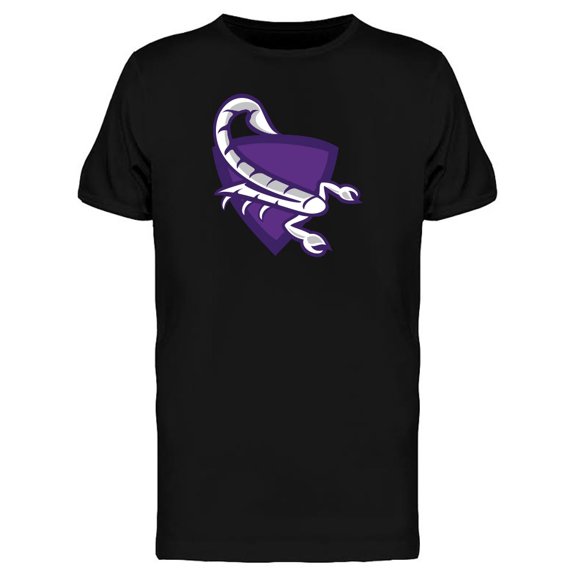 Purple  Scorpion With Shield  T-Shirt Men -Image by Shutterstock, Male x-Large