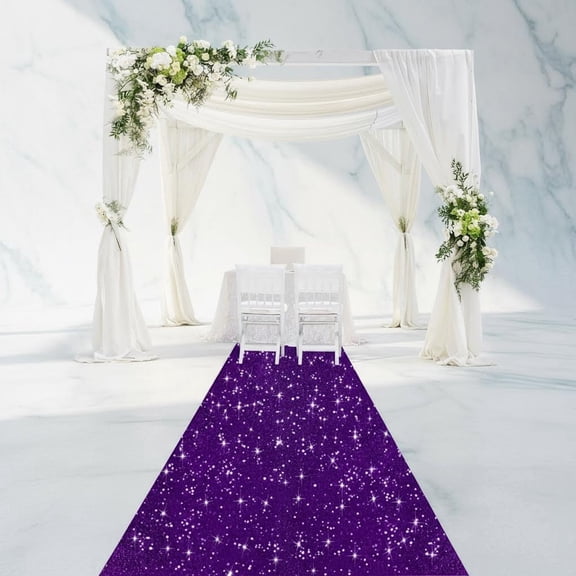 Purple Sequin Aisle Runner Rug for Wedding Glitter Hallway Carpet for Party Bridal Runner Indoor Outdoor Runway Carpet