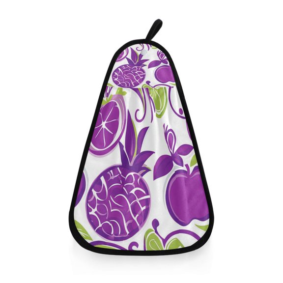 Purple Series Fruits Hanging Towel Hand Towel 16.53x12.20in Quick-Drying for Kitchen and Bathroom Use