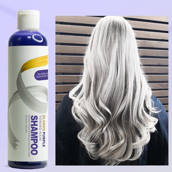 Purple Shampoo For Brassy Hair, Color Protecting Shampoo Neutralizes Yellow Tones For Blonde Silver And Gray Hair, Toning Shampoo For Cool Ash Finish