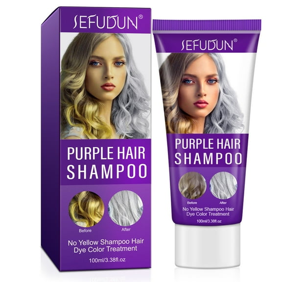 Purple Shampoo ,Hair Dye Shampoo,Purple Shampoo for Gray Hair - Nourishing 100ml, Softens & Protects Dry Hair with Vibrant Shine(MulticolorA)