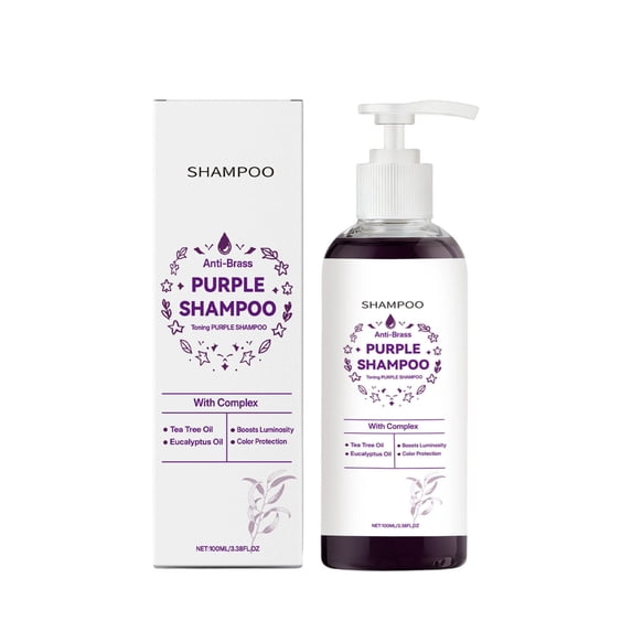 Purple Shampoo Reduce-Brass Toning Shampoo With Tea Trees Oil Color Protection Boosts Luminosity 100ml