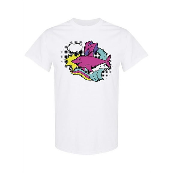 Purple Shark Graffiti T-Shirt Women -Image by Shutterstock, Female Large