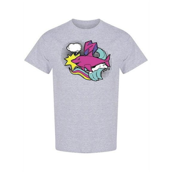 Purple Shark Graffiti T-Shirt Women -Image by Shutterstock, Female x-Large