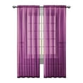 thumbnail image 1 of Purple Sheer Curtains, Airy Soft-Touching Rod Pocket Voile Drapes for Living Room/Bedroom, Each 40" W x 80"L, 1 of 7