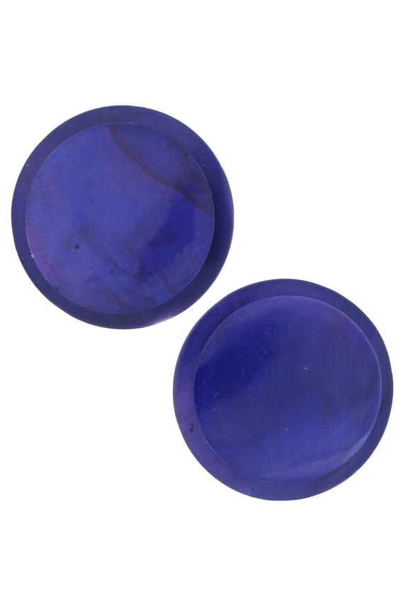 Purple Shell Handcrafted Natural Materials Pierced Button Earrings Ladies Adult Female