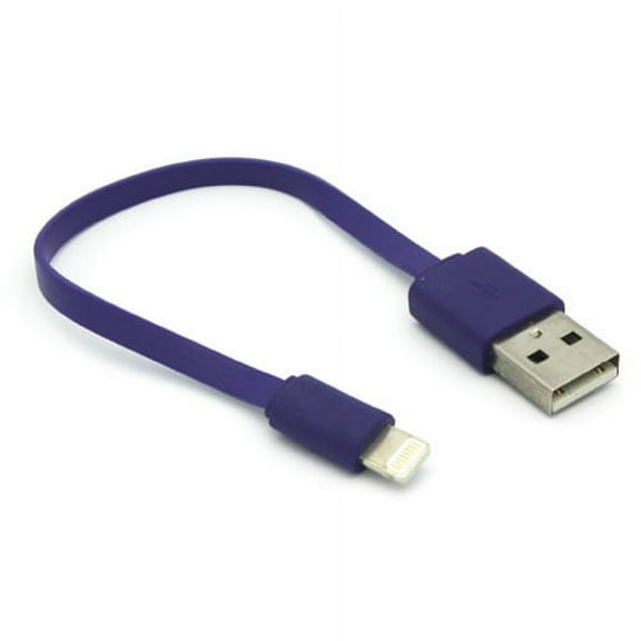Purple Short Flat USB Cable Compatible With iPod Touch 5 Nano 7th Gen, iPad Pro 9.7 12.9 10.5, Mini 4 3 2, Air 2