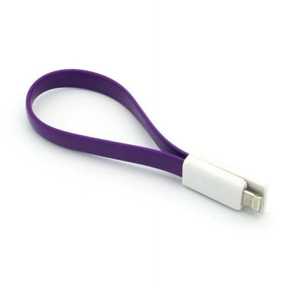 Purple Short Flat USB Cable Rapid Charger Sync Power Wire Cord O1V
