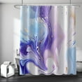thumbnail image 1 of Purple Shower Curtain, Modern Purple and Blue Marble Shower Curtain for Bathroom Waterproof Fabric Abstract Shower Curtain Set with Hooks, 72x72 Inch, 1 of 6