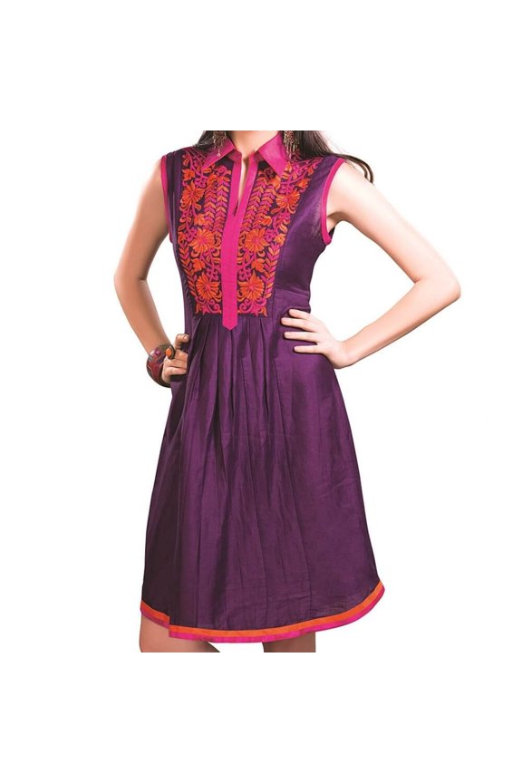 Purple Silk Kurti