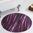 thumbnail image 1 of Purple Silky Wave Background Round Carpet Circle Rug Outdoor Patio Area Rug Washable Large Area Rugs Hallway Room Decor Fitness Mats, 1 of 8