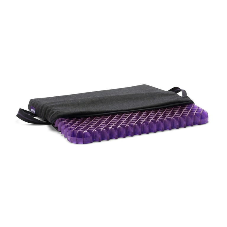Purple Simply Seat Cushion 17.5“ x 15.75“, Pressure Reducing GelFlex Grid,  Ideal for Car Seats