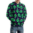 thumbnail image 1 of Purple Skull Loose Hoodies Halloween Print Cute Pullover Hoodie Male Long Sleeve Oversized Street Style Graphic Clothing, 1 of 3