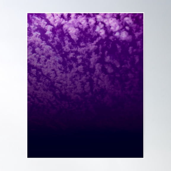 Purple Sky And Clouds Poster Wall Art, Modern Wall Decor, 8x12 UNFRAMED