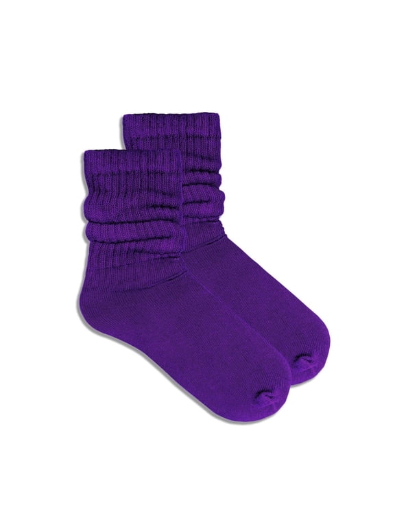Purple Slouch Socks (Adult Medium - Women's Shoe Sizes 5-10)