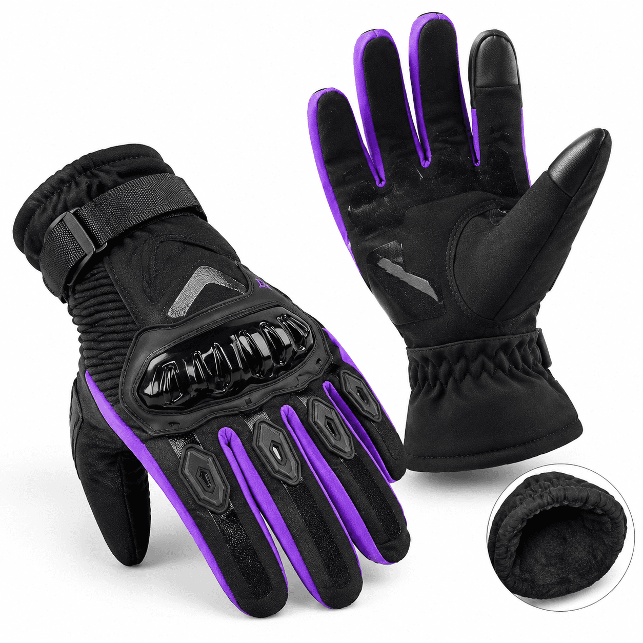 Purple Small Women's Winter Gloves with Touch Screen and Windproof ...