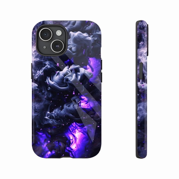 Purple Smoke Art iPhone Case for Art Lovers & Aesthetic Enthusiasts Compatible with iPhone 11/12/13/14/15/16 (Pro Max/Plus)