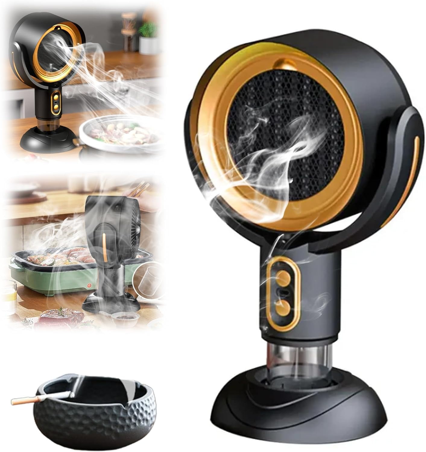 Purple Smoke Purifier - 2025 New Air Purifier Fan, Smoke Away Purifier Fan, Portable Kitchen Exhaust Fan Range Hood for Kitchen, Home, BBQ, Hot Pot