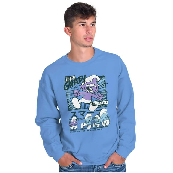 Purple Smurfs GNAP Manga Cartoon Sweatshirt for Men or Women Brisco Brands S