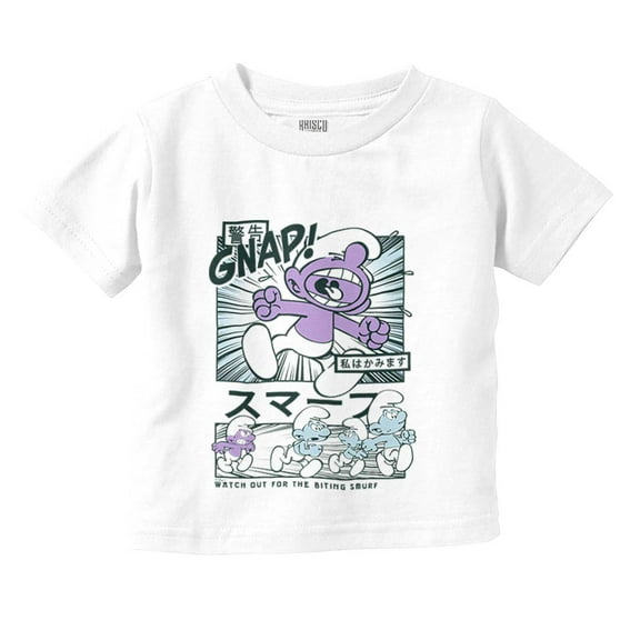 Purple Smurfs GNAP Manga Cartoon Toddler Boy Girl T Shirt Infant Toddler Brisco Brands 3T