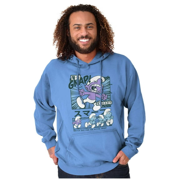 Purple Smurfs GNAP Manga Cartoon Unisex Plus Size Hoodie Brisco Brands 4X
