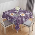 thumbnail image 1 of Purple Snowflake Christmas Table Cloth Waterproof Tablecloths, Xmas Snowflake Winter Tablecloth Dining Table Cover for Kitchen Party Tabletop Outdoor, Square Tablecloth 54x54 Inch, 1 of 9
