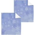 thumbnail image 1 of Purple Snowflake Washcloth 12x12in Set, 6 Pack Absorbent Cotton Towel Square Kitchen Dishes Towels, Soft Cleaning Face Hand Towel Fast Drying Wash cloth, 1 of 7