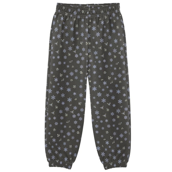 Purple Snowflake ed Fabric Boys Pants Kids Casual Sweatpants Joggers Toddler Sports Pants 3-10 Years