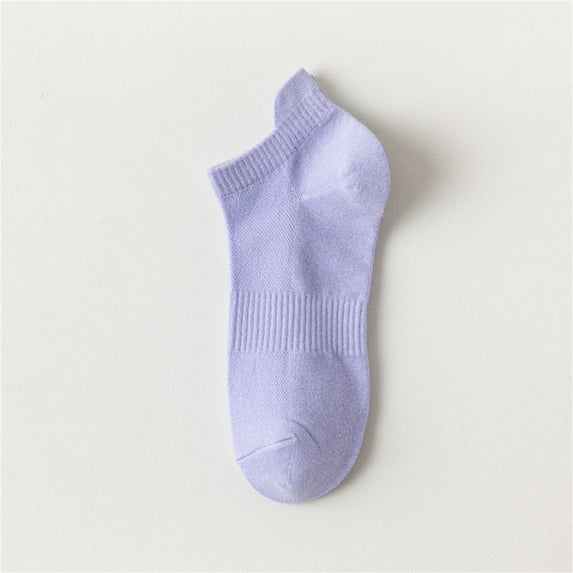 Purple Socks for Women Ankle Socks Thin Cotton Socks Women's Thin Athletic Running Low Cut No Show Socks with Heel Tab on Sale Clearance