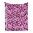 thumbnail image 1 of Purple Soft Flannel Fleece Throw Blanket, Abstract Petals of Blossoming Summer in Floral Bouquet Illustration Botanic, Cozy Plush for Indoor and Outdoor Use, 60" x 80", Fuchsia Purple, by Ambesonne, 1 of 5