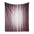 thumbnail image 1 of Purple Soft Flannel Fleece Throw Blanket, Futuristic Digital Style Stripes and Rays in Unusual Abstraction, Cozy Plush for Indoor and Outdoor Use, 60" x 80", Plum Mauve Grey, by Ambesonne, 1 of 5