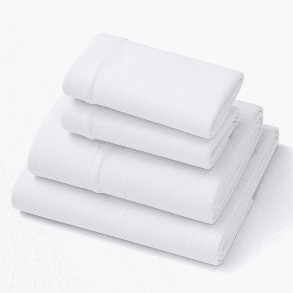 Purple SoftStretch Sheets, King/California King, Bamboo Sheets, Moisture-Wicking, True White, King, Cal King