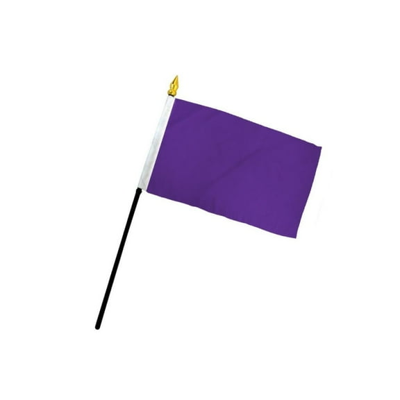 Purple Solid Color 4x6in Stick Flag