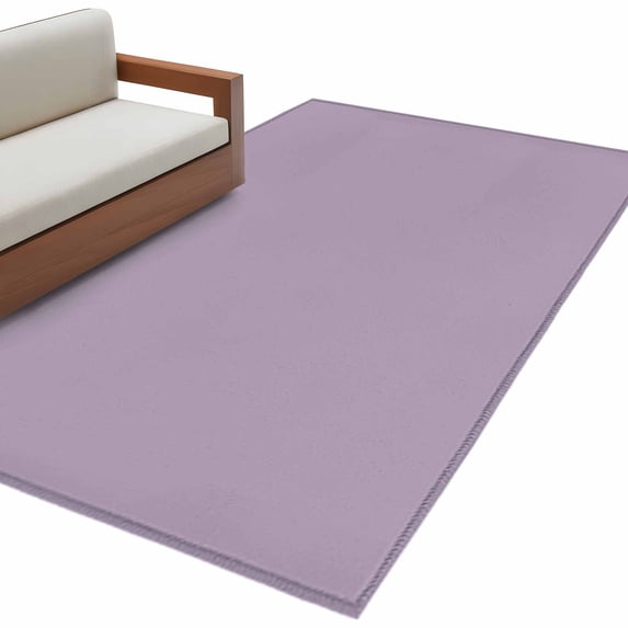 Purple Solid Color Area Rugs Collection 3'x5', Aesthetics Contemporary Luxury Non Slip Indoor Rectangle Throw Runner Rug Floor Mat Carpet for Living Room Dining Table Bedroom Nursery
