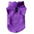 thumbnail image 1 of Purple Solid Color Warm Dog Sweater Vest, Purple Dog Winter Apparel - Plain Design, Warming For Cold Days, Soft & Comfortable, Winter Warmth - For Xs Size Small Dogs, Pet Indoor, 1 of 3
