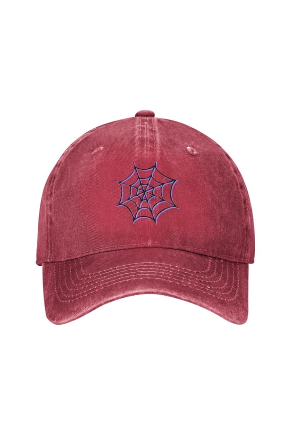 Purple Spider Web Adult Adjustable Classic Washed Casquette Cap Hat Baseball Cap For Man For Woman
