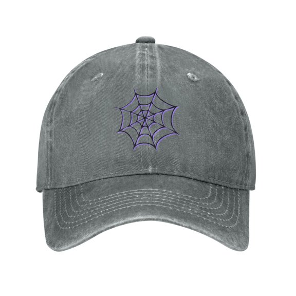 Purple Spider Web Adult Adjustable Classic Washed Casquette Cap Hat Baseball Cap For Man For Woman
