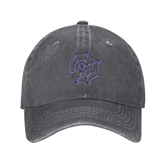 Purple Spider Web Adult Adjustable Classic Washed Casquette Cap Hat Baseball Cap For Man For Woman