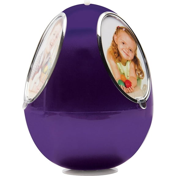 Purple Spinning Easter Egg 2" x 3" Oval Picture Frame